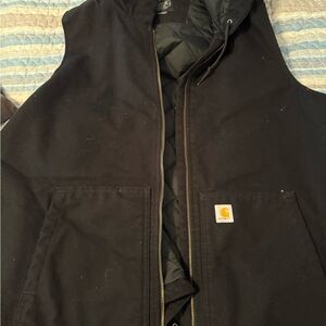 Carhartt Black Work Vest Durable Insulated Design